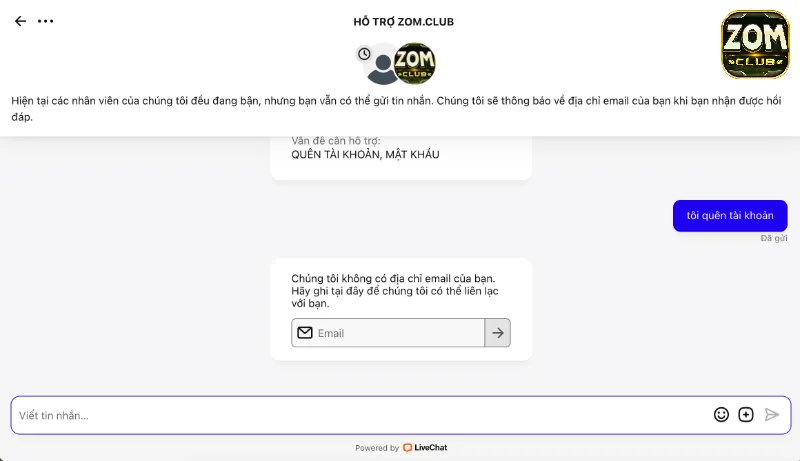 Quy trình kết nối và giải quyết vấn đề tại bộ phận CSKH Zomclub